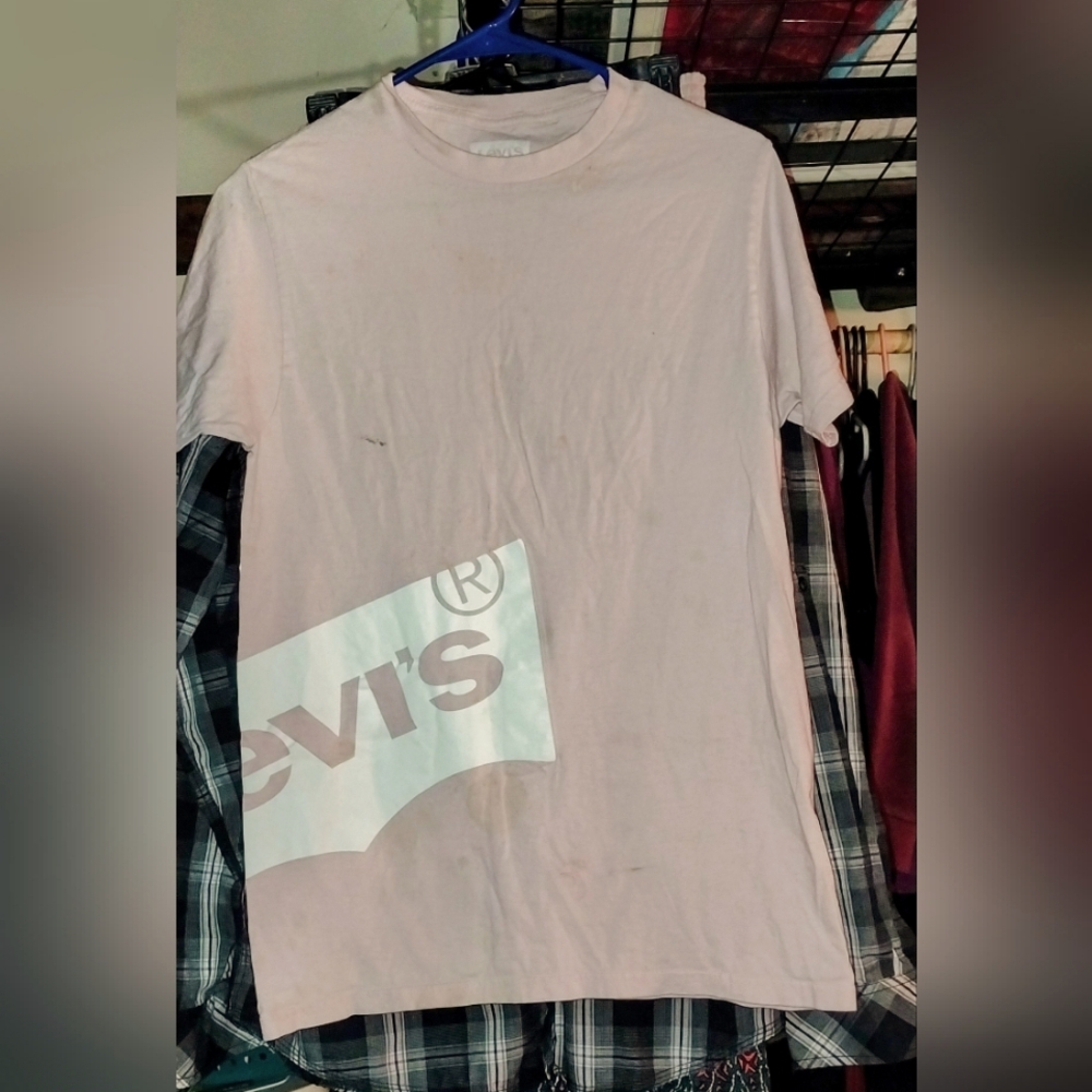Levi's Short Sleeve Pink/White Men's Logo T-Shirt